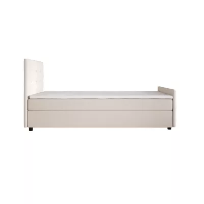 Jednolôžková posteľ 100x200 KAUR COMFORT s úložným priestorom - vanilková