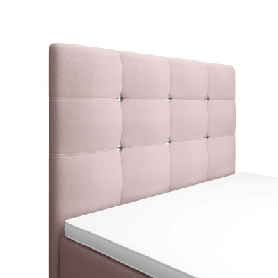 Jednolôžková posteľ 100x200 KAUR COMFORT s úložným priestorom - svetlo ružová