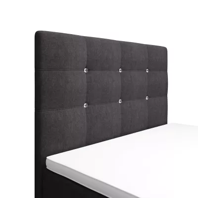 Jednolôžková posteľ 100x200 KAUR COMFORT s úložným priestorom - tmavo šedá
