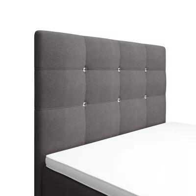 Jednolôžková posteľ 100x200 KAUR COMFORT s úložným priestorom - popolavá