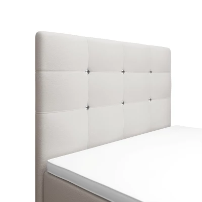 Jednolôžková posteľ 100x200 KAUR COMFORT s úložným priestorom - biela