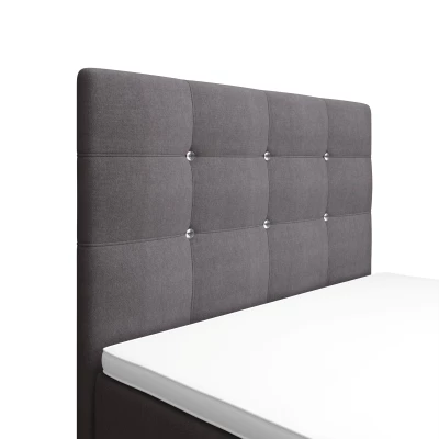 Jednolôžková posteľ 120x200 KAUR COMFORT s úložným priestorom - popolavá