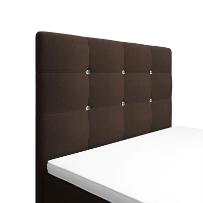 Jednolôžková posteľ 120x200 KAUR COMFORT s úložným priestorom - tmavo hnedá