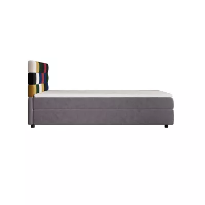 Boxspringová posteľ 100x200 SAVA 1 - šedá / červená