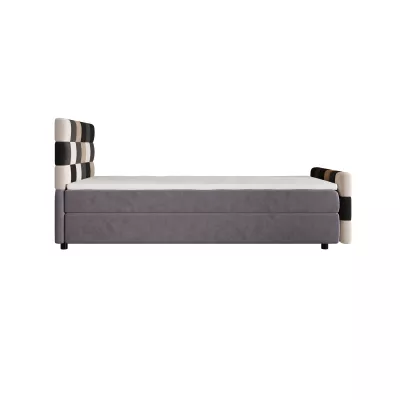 Boxspringová posteľ 100x200 SAVA PLUS 1 - šedá / čierna