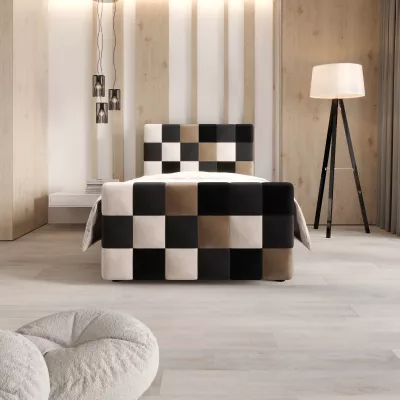 Boxspringová posteľ 100x200 SAVA PLUS 1 - šedá / čierna