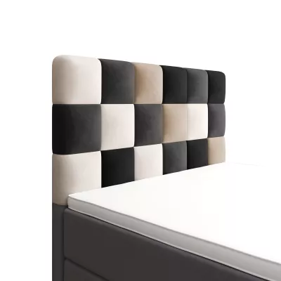 Boxspringová posteľ 100x200 SAVA PLUS 1 - šedá / čierna
