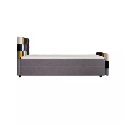 Boxspringová posteľ 100x200 SAVA PLUS 1 - šedá / červená