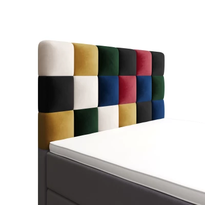 Boxspringová posteľ 100x200 SAVA PLUS 1 - šedá / červená
