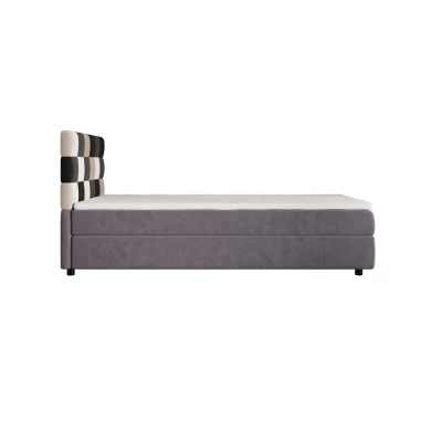 Boxspringová posteľ 100x200 SAVA COMFORT 1 - šedá / čierna