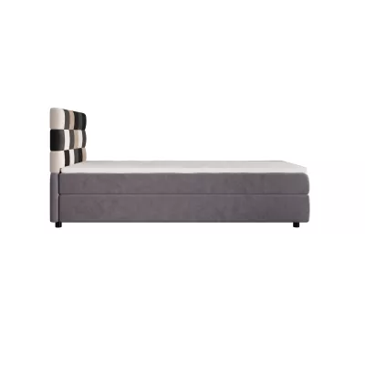Boxspringová posteľ 100x200 SAVA COMFORT 1 - šedá / čierna
