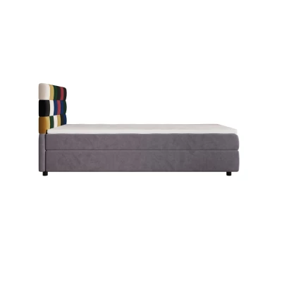 Boxspringová posteľ 100x200 SAVA COMFORT 1 - šedá / červená