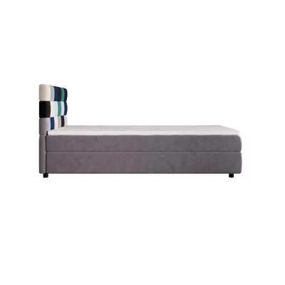 Boxspringová posteľ 100x200 SAVA COMFORT 1 - šedá / modrá