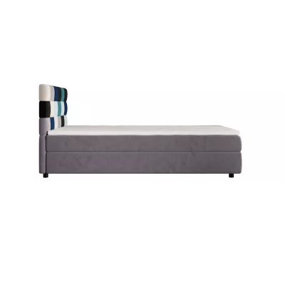 Boxspringová posteľ 100x200 SAVA COMFORT 1 - šedá / modrá