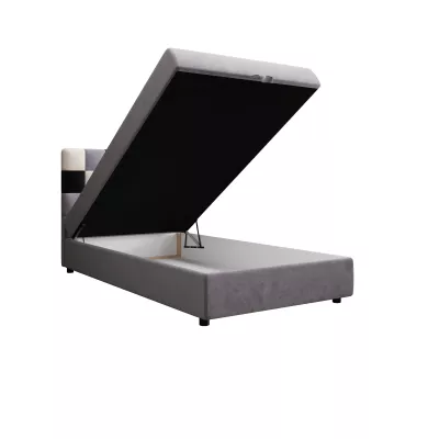 Boxspringová posteľ 100x200 SAVA COMFORT 1 - šedá / modrá