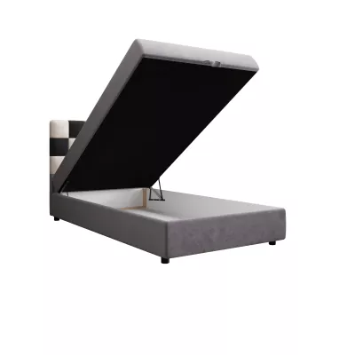 Boxspringová posteľ 120x200 SAVA COMFORT 1 - šedá / čierna