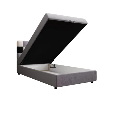 Boxspringová posteľ 120x200 SAVA COMFORT 1 - šedá / modrá