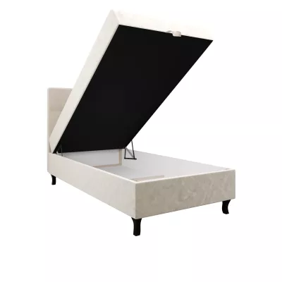 Boxspringová posteľ 90x200 DORINA COMFORT 1 s úložným priestorom - béžová