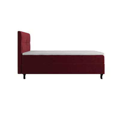 Boxspringová posteľ 90x200 DORINA COMFORT 1 s úložným priestorom - červená