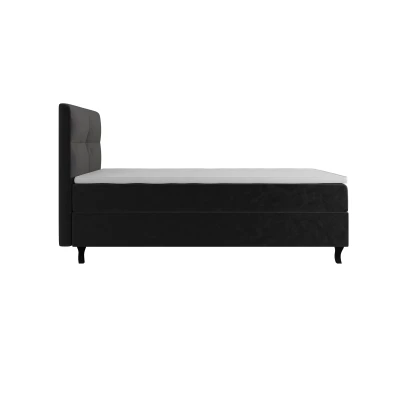 Boxspringová posteľ 90x200 DORINA COMFORT 1 s úložným priestorom - čierna