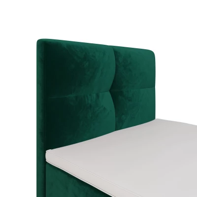 Boxspringová posteľ 100x200 DORINA COMFORT 1 s úložným priestorom - zelená