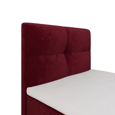 Boxspringová posteľ 100x200 DORINA COMFORT 1 s úložným priestorom - červená