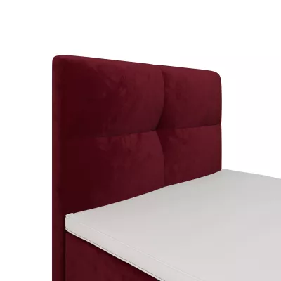 Boxspringová posteľ 100x200 DORINA COMFORT 1 s úložným priestorom - červená