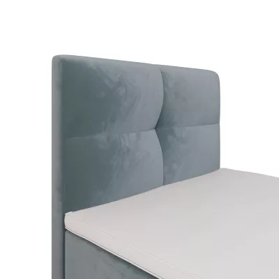 Boxspringová posteľ 100x200 DORINA COMFORT 1 s úložným priestorom - svetlo modrá
