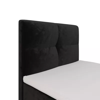 Boxspringová posteľ 100x200 DORINA COMFORT 1 s úložným priestorom - čierna