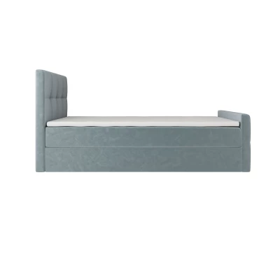 Jednolôžková boxspringová posteľ 120x200 ELIONE 1 - svetlo modrá