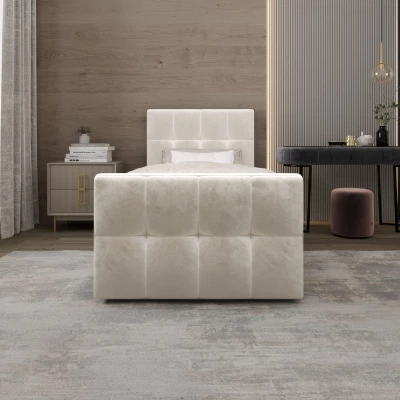 Jednolôžková boxspringová posteľ 90x200 ELIONE COMFORT 1 - béžová