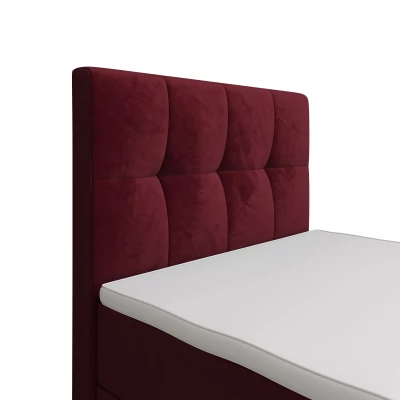 Jednolôžková boxspringová posteľ 90x200 ELIONE COMFORT 1 - červená