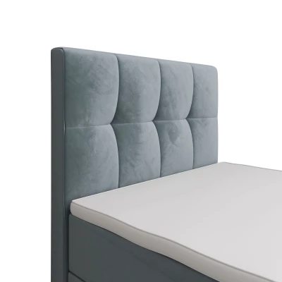Jednolôžková boxspringová posteľ 90x200 ELIONE COMFORT 1 - svetlo modrá