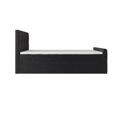 Jednolôžková boxspringová posteľ 90x200 ELIONE COMFORT 1 - čierna