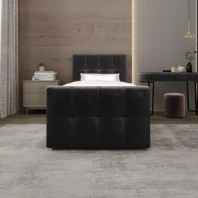 Jednolôžková boxspringová posteľ 90x200 ELIONE COMFORT 1 - čierna