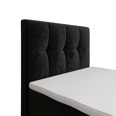 Jednolôžková boxspringová posteľ 90x200 ELIONE COMFORT 1 - čierna