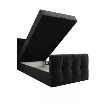 Jednolôžková boxspringová posteľ 90x200 ELIONE COMFORT 1 - čierna