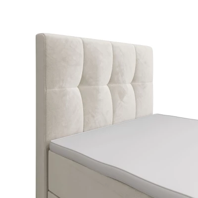 Jednolôžková boxspringová posteľ 100x200 ELIONE COMFORT 1 - béžová