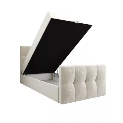 Jednolôžková boxspringová posteľ 100x200 ELIONE COMFORT 1 - béžová