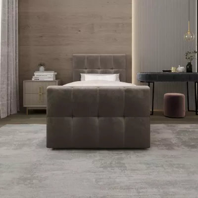 Jednolôžková boxspringová posteľ 100x200 ELIONE COMFORT 1 - hnedá