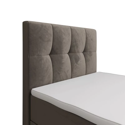 Jednolôžková boxspringová posteľ 100x200 ELIONE COMFORT 1 - hnedá