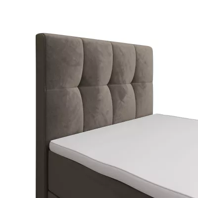 Jednolôžková boxspringová posteľ 100x200 ELIONE COMFORT 1 - hnedá