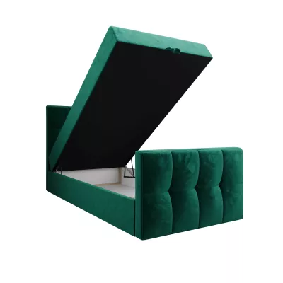 Jednolôžková boxspringová posteľ 100x200 ELIONE COMFORT 1 - zelená