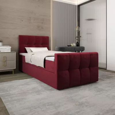 Jednolôžková boxspringová posteľ 100x200 ELIONE COMFORT 1 - červená