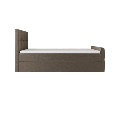 Jednolôžková boxspringová posteľ 120x200 ELIONE COMFORT 1 - hnedá Jednolôžková boxspringová posteľ 120x200 ELIONE COMFORT 1 - hnedá