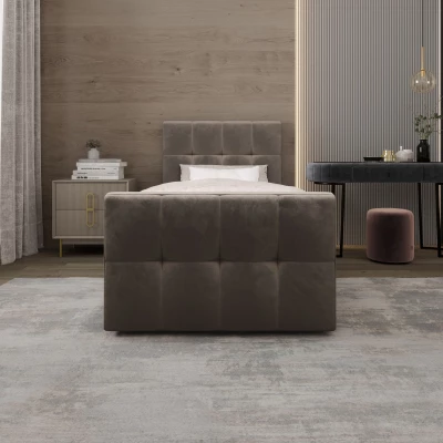 Jednolôžková boxspringová posteľ 120x200 ELIONE COMFORT 1 - hnedá Jednolôžková boxspringová posteľ 120x200 ELIONE COMFORT 1 - hnedá