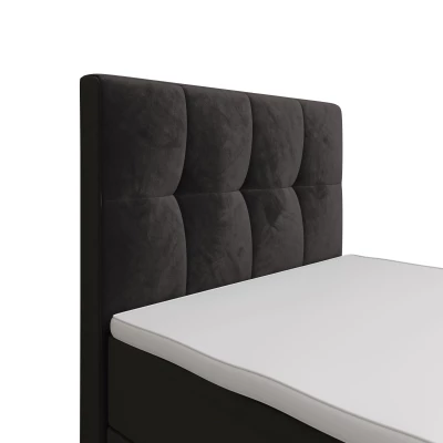 Jednolôžková boxspringová posteľ 120x200 ELIONE COMFORT 1 - tmavo hnedá Jednolôžková boxspringová posteľ 120x200 ELIONE COMFORT 1 - tmavo hnedá