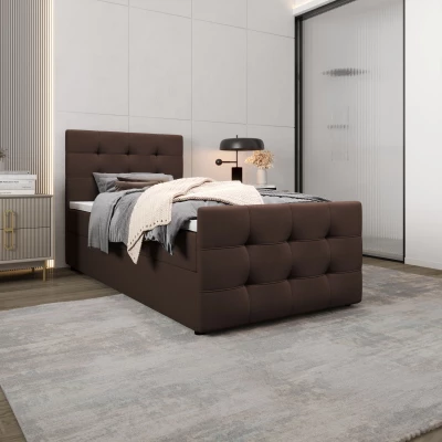Kontinentálna posteľ 90x200 VASILISA COMFORT 5 - hnedá