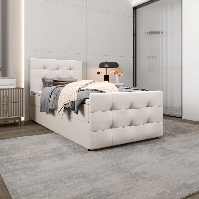 Kontinentálna posteľ 100x200 VASILISA COMFORT 5 - vanilková