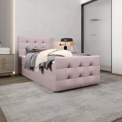 Kontinentálna posteľ 100x200 VASILISA COMFORT 5 - svetlo ružová